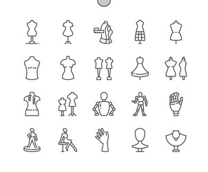 Mannequin tailors dummy fashion clothes fabric vector