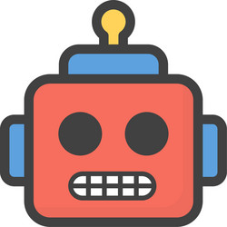 Robot face emoji vector