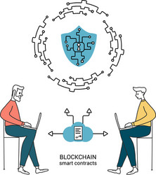 Smart contract concept can use for web banner vector