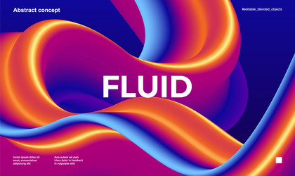 abstract design template with 3d flow shapes vector image