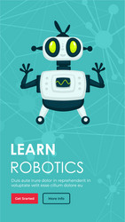 Learn robotics website with info and classes vector