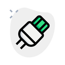 usb wired connection for data and power transfer vector