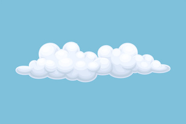 white fluffy cumulus cloud database networking vector image