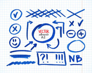 Correction & Highlight Elements vector image