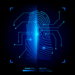 finger print verification vector image
