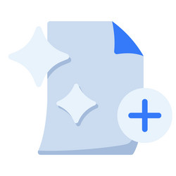 new file empty state single isolated icon vector image