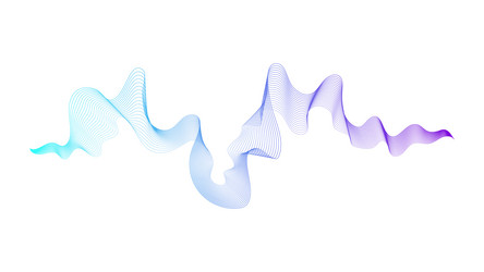 Abstract backdrop with wave gradient lines vector