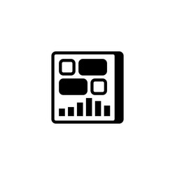 analytics dashboard line icon linear style sign vector image