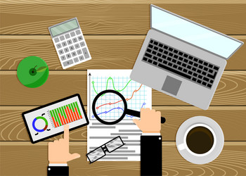 Data analysis overview of graphs statistics vector