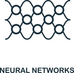 neural networks icon outline style thin line vector image