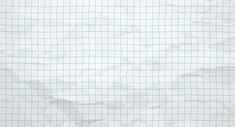 crumpled grid paper with a squared pattern vector image