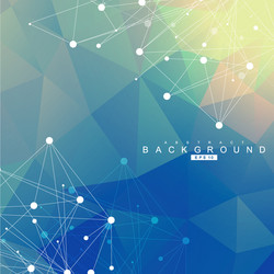 Geometric abstract background with connected line vector