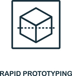 Rapid prototyping icon outline style thin line vector