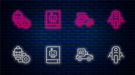 set line user manual autonomous smart car robot vector image
