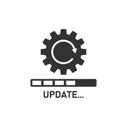 Update software icon in flat style system upgrade vector