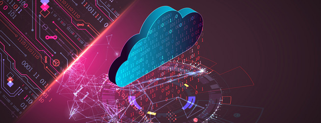 cloud computing conceptabstract connection vector image
