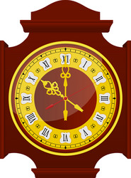 Golden clock vector