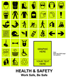 Make your own health and safety signs vector