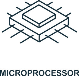 microprocessor icon from iot collection simple vector image