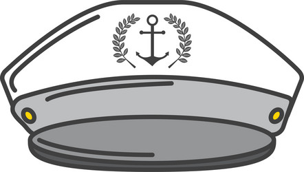Captain peaked cap Royalty Free Vector Image - VectorStock