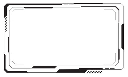 hud frames black user interface elements design vector image