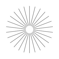 radial circle lines circular element vector image