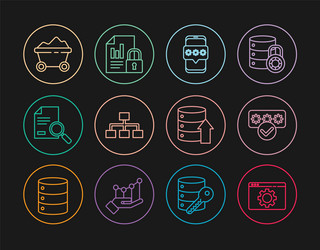 set line browser setting password protection vector image
