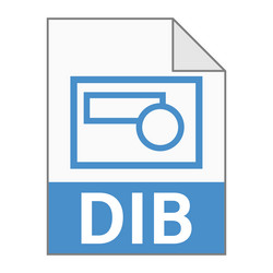 Modern flat design of dib file icon for web vector
