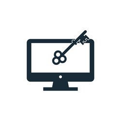 Monitor lcd led key icon design template elements vector