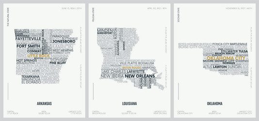 typography composition city names silhouettes vector