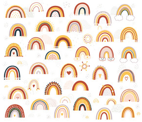 Baby Rainbow Pattern Vector Image