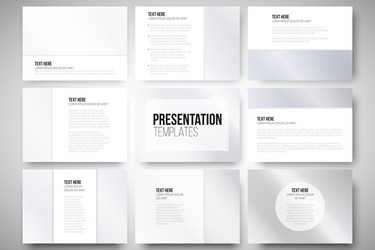 Presentation Slides Template Set - Gray vector image