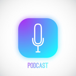 podcast web button in neumorphism style studio vector image