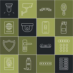 set line server data web hosting password vector image
