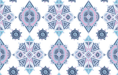 hand drawn seamless pattern with tribal vector