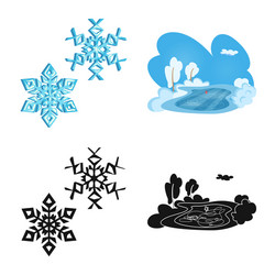 isolated object texture and frozen symbol set vector image