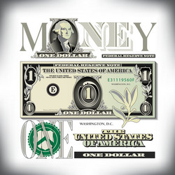 Money font vintage type dollar typeface alphabet Vector Image