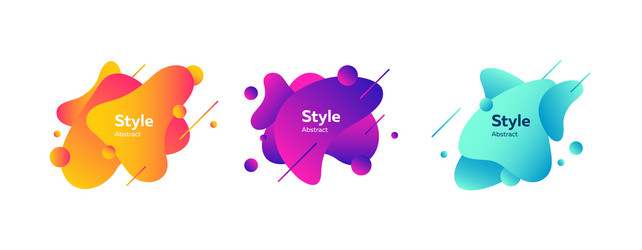 Colorful badges for banners set Royalty Free Vector Image