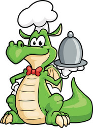 Dragon Chef Cartoon Vector Image