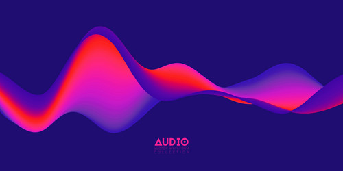 gradient sound wave abstract background colorful vector image