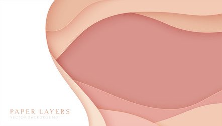abstract paper layered background skin color vector image