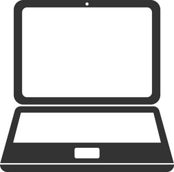 laptop icon isolated computer notebook with empty vector image