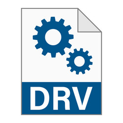 Modern flat design of drv file icon for web vector
