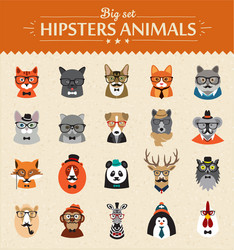 Animal Icons - Hipster Style vector image