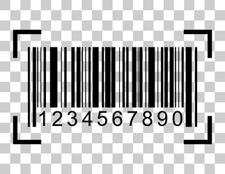 barcode icon bar code for web flat design isolated vector image