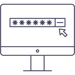 password computer secure login flat icon vector image