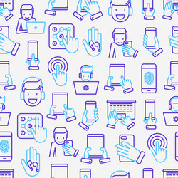 using devices seamless pattern vector image