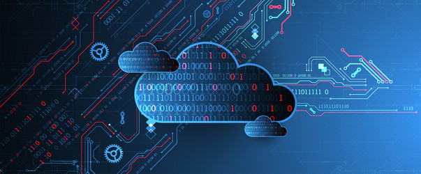 web cloud technology business abstract background vector image