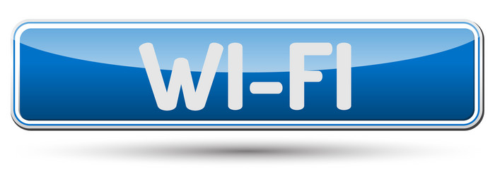 Wi-fi - abstract beautiful button with text vector