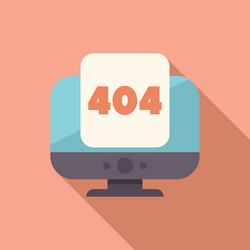 desktop computer showing 404 error message vector image